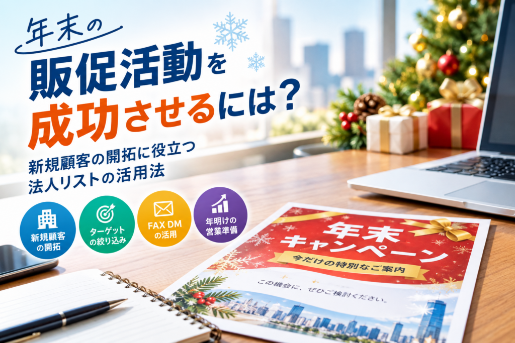 年末の販促活動を成功させるには？新規顧客開拓に役立つ法人リストの活用法